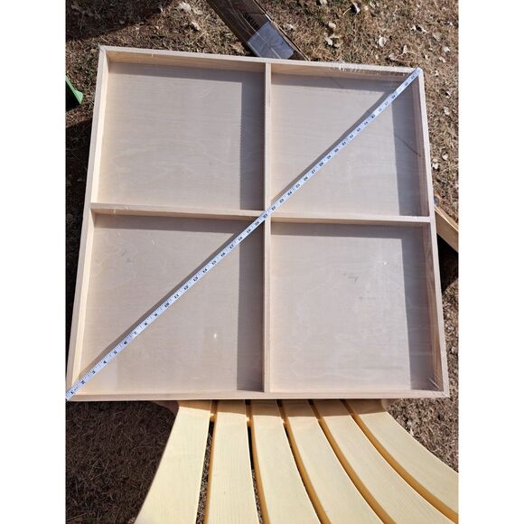 NIB- TWO 30"x 30" Extra Large wooden Shadow Box with 4 separate frames inside - Picture 9 of 10